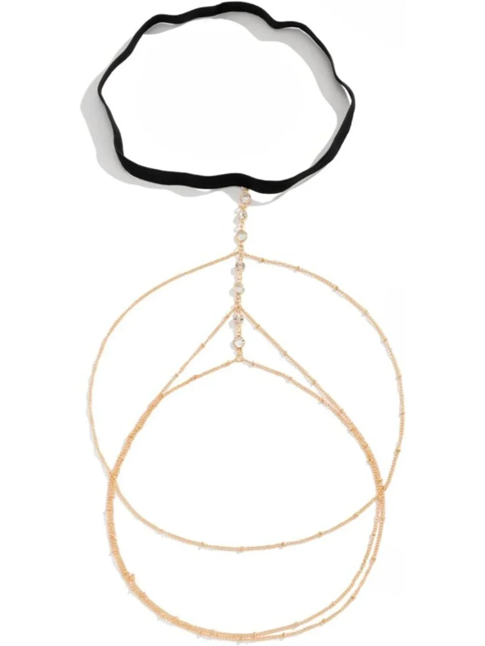 Silver and Gold Thigh Chain Jewelry - Sexy Rhinestone Leg Jewelry for Women